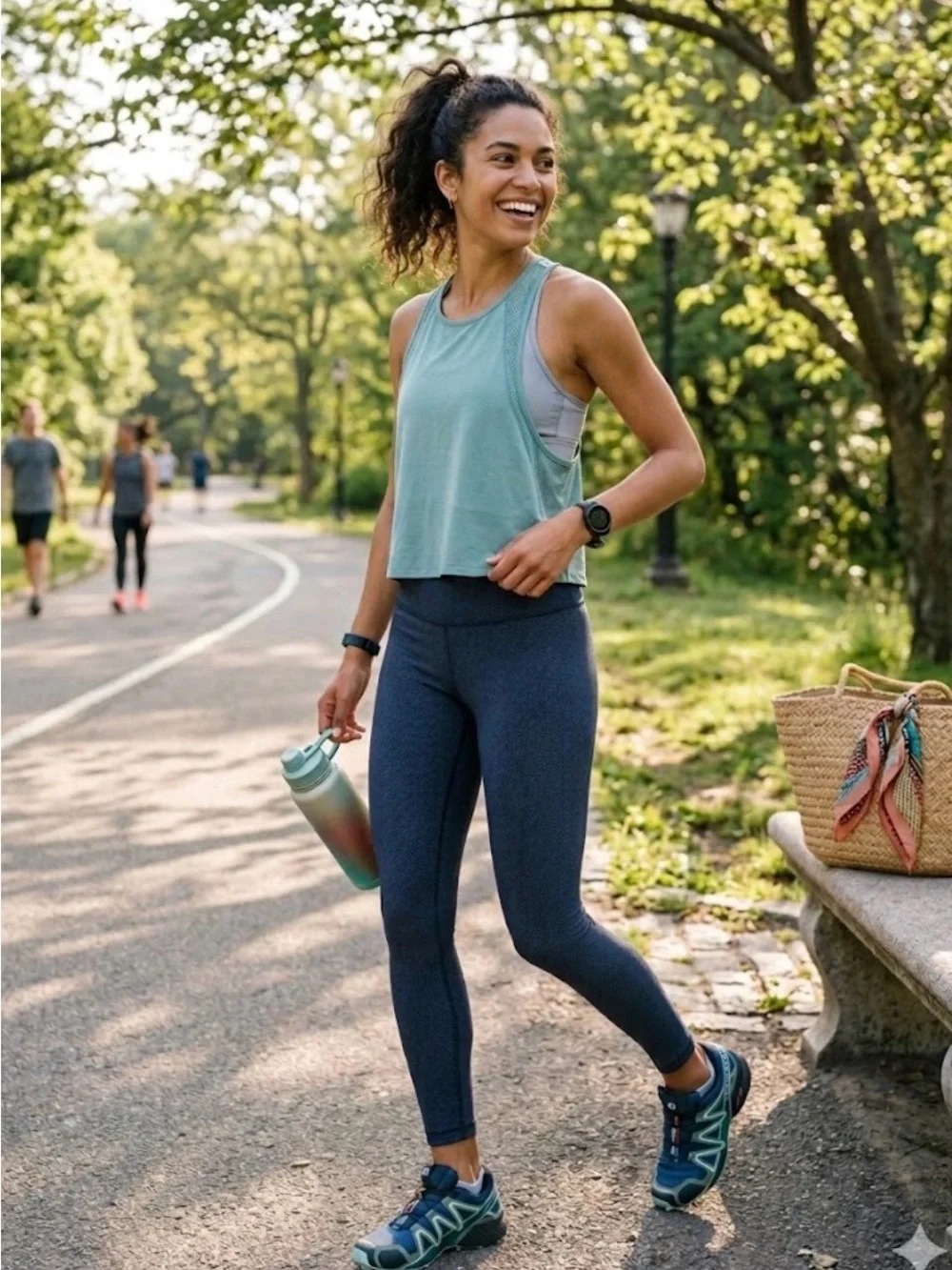lululemon athletica Navy High-Rise Logo Leggings
